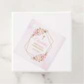 Étiquettes Cadeau Pink Floral Communion (En situation)
