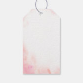 Étiquettes-cadeau Pink Floral Coquette Bow bunny  (Dos)