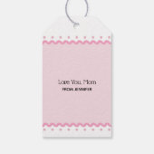 Étiquettes-cadeau Pink Floral Hearts Fête des mères (Dos)