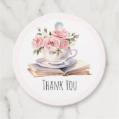 Étiquettes Cadeau Pink Floral thème Anniversaire (Devant)