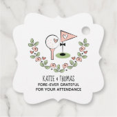 Étiquettes Cadeau Pink Fore Jamais Grateful Golf Ball Le Merci (Dos)