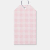 Étiquettes-cadeau Pink Gingham Goose Birthday party (Dos)