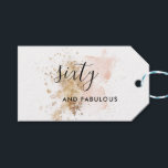 Étiquettes-cadeau Pink & Gold 60th Birthday Gift Tags, 60 & Fabulous<br><div class="desc">Tags cadeaux Pink & Gold 60th Birthday,  60 & Fabulous Gift Tags.</div>
