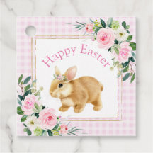 Pink & Gold Joyeux lapin de Pâques