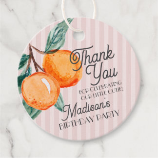 Étiquettes Cadeau Pink Little Cutie Citrus Anniversaire