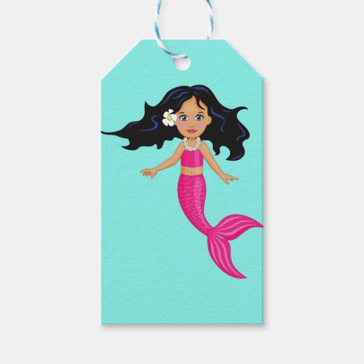 Étiquettes-cadeau Pink Mermaid (Devant)
