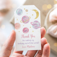 Pink Pastel Two Moon Space Anniversaire Merci