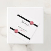 Étiquettes Cadeau Pink Rose Black Ribbon Mariage cadeau (En situation)
