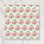 Étiquettes Cadeau Pink Roses with Foliage Birthday (Dos)