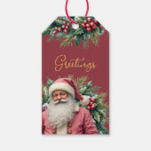 Étiquettes-cadeau Pink Sata Accented With Greenery (Devant)