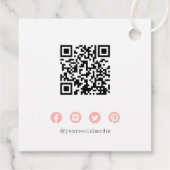 Étiquettes Cadeau Pink Simple Script Modern Luxe Merci (Dos)