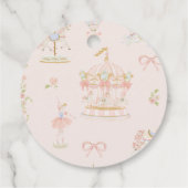 Étiquettes Cadeau Pink Stars Moon Princess Fairytale Baby shower (Dos)