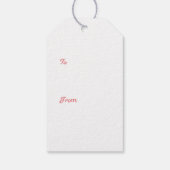 Étiquettes-cadeau Pink Teddy Bear First Christmas (Dos)