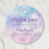 Étiquettes Cadeau Pink violet Dreamway fête d'anniversaire (Devant)