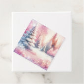 Étiquettes Cadeau Pink Winter Wonderland Noël (En situation)