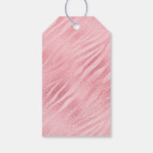 Étiquettes-cadeau Pink Zebra Gold Glitzy Parties scintillant (Dos)