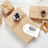 Étiquettes-cadeau Pins d'hiver Noël sur mesure