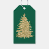 Étiquettes-cadeau Pins d'or Flakes Gold Snowflakes (Dos)