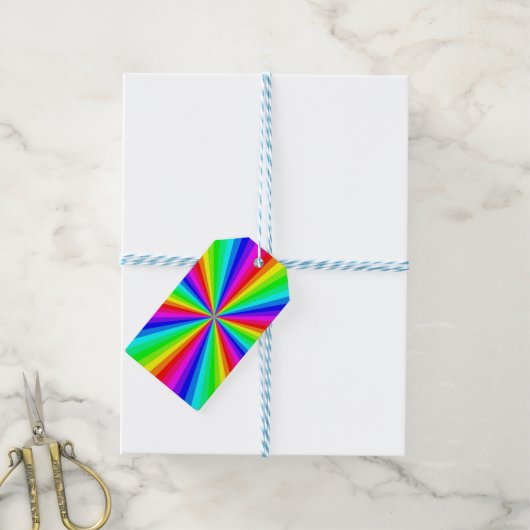 ÉTIQUETTES-CADEAU PINWHEEL RAINBOUR (Avec de laficelle)
