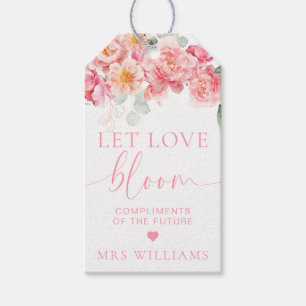 Étiquettes-cadeau Piper Peony Floral laisser l'amour fleurir favoris