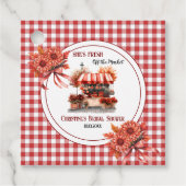 Étiquettes Cadeau Pique-nique champêtre Gingham Shower de mariage  (Devant)