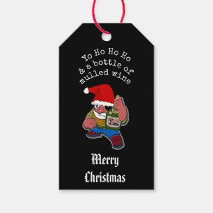 Étiquettes-cadeau Pirate Père Noël