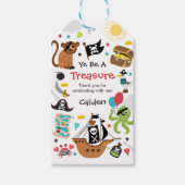 Étiquettes-cadeau Pirate Ship Pirate Trésor Anniversaire (Devant)