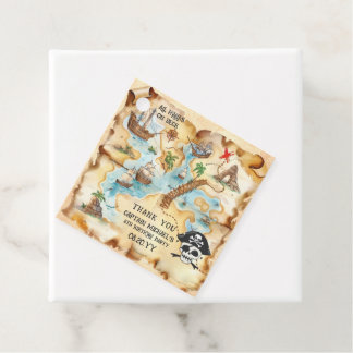 Étiquettes Cadeau Pirate Thème Trésor Carte Anniversaire Fête