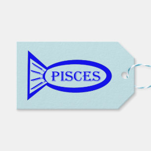 Étiquettes-cadeau Pisces Star Sign Fish Custom Cadeaux Tags