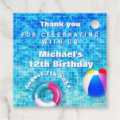Étiquettes Cadeau Piscine d'été cool Fête de l'eau Amusement (Dos)