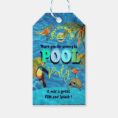 Étiquettes-cadeau Piscine d'été Fun Party Anniversaire Merci (Devant)