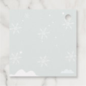 Étiquettes Cadeau Piscine d'hiver fête d'anniversaire (Dos)