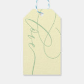 Étiquettes-cadeau Pistache & Crème Merci Simple (Dos)