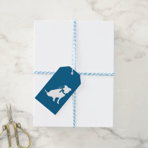Étiquettes-cadeau Pit Bull Baby shower Pitbull Chien Blue Boy