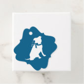 Étiquettes Cadeau Pit Bull Chien Baby shower Blue Boy Pitbull (En situation)