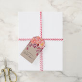 Étiquettes-cadeau Pivoines Rustiques Élégant Mariage Script (Avec de la ficelle)