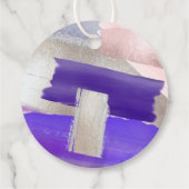 Étiquettes Cadeau PixDezines Aquarelle Merci violet (Dos)