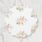 Étiquettes Cadeau PixDezines Aquarelle Pea doux Merci de courge (Dos)