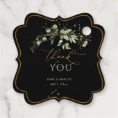 Étiquettes Cadeau PixDezines Aquarelle Verdure Eucalyptus Merci (Dos)