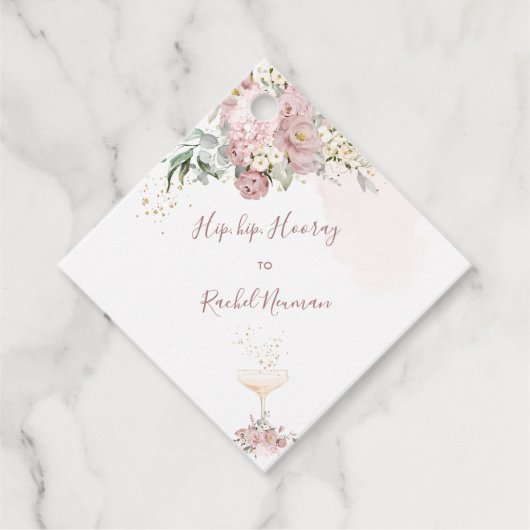 Étiquettes Cadeau PixDezines Dusty Rose (Devant)