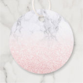 Étiquettes Cadeau PixDezines Faux Rose Merci de calligraphie or (Dos)