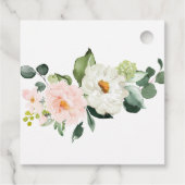 Étiquettes Cadeau PixDezines Fleurs Aquarelles Roses Blanches (Dos)