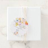 Étiquettes Cadeau PixDezines Jardin Rose Merci aquarelle (En situation)