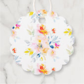 Étiquettes Cadeau PixDezines Jardin Rose Merci aquarelle (Dos)