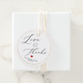 Étiquettes Cadeau PixDezines Luxe Calligraphie Aimer & Merci (En situation)