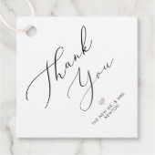 Étiquettes Cadeau PixDezines Luxe Merci de calligraphie (Devant)