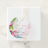 Étiquettes Cadeau PixDezines Merci tropical de l'île des Orchidées (En situation)