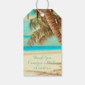 Étiquettes-cadeau PixDezines vintage hawaii beach (Dos)