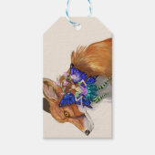 Étiquettes-cadeau Pixie ailée bleue (Devant)
