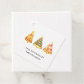 Étiquettes Cadeau Pizza Arbre de Noël de la cuisine de (En situation)